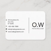 Olivia Wilson Psychologie Carte de Rendez-vous (Dos)