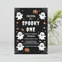 Olivia's Spooky First Birthday Party-uitnodiging
