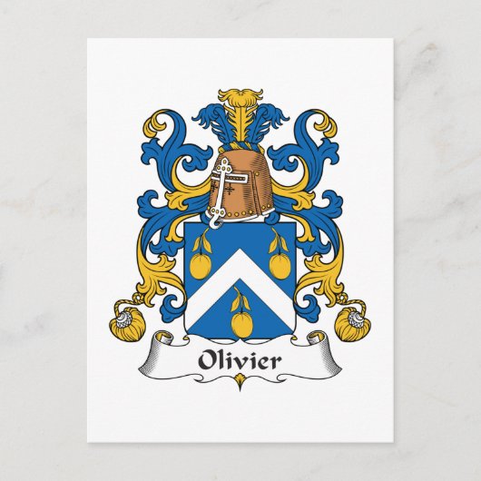 Olivier Family Crest Briefkaart (Voorkant)