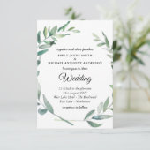 Olivier Feuille Faire-part de mariage Vert Moderne (Debout devant)