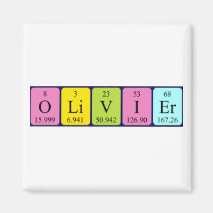 Olivier periodieke table name magnet magneet