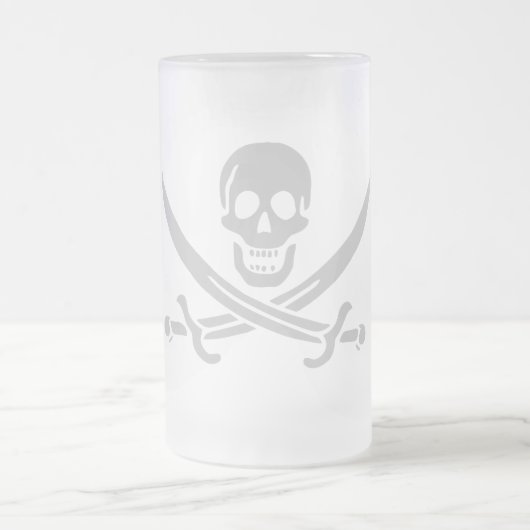 Ølkrus, grå matglas bierpul (Center)