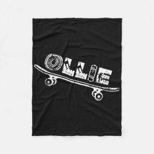 Ollie Schaats Skater Schaatsen Skateboard Skateboa Fleece Deken