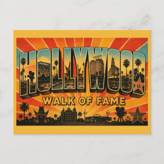 ollywood Walk of Fame California Movie Palace Briefkaart