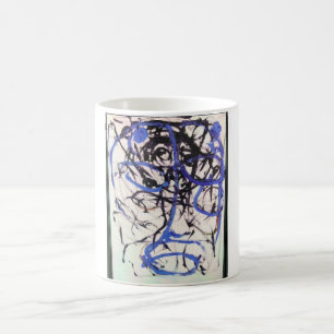 Olmec Head Abstract Jeff Hankamer Artjunkhaus Art Koffiemok