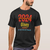Olney Illinois IL Total Solar Eclipse 2024 4 T-shirt (Voorkant)