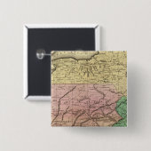 Olney Map Midden-Staten Vierkante Button 5,1 Cm (Voorkant /achterkant)