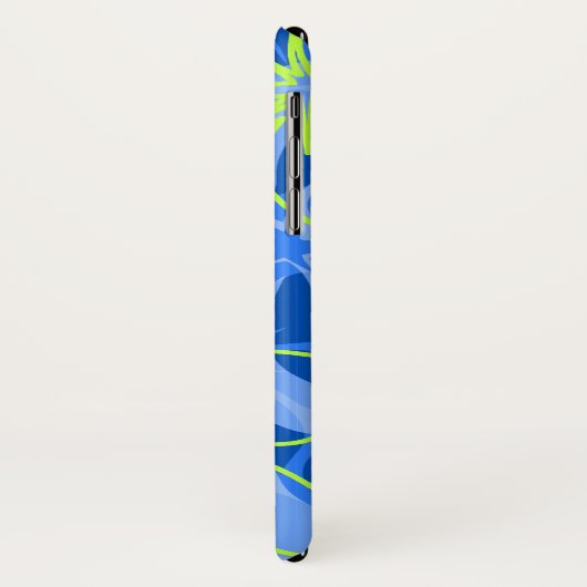 Olowalu Hibiscus Hawaiian Camo Blue Case-Mate iPhone Case (Achterkant/links)