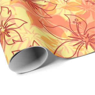 Olowalu Hibiscus Hawaiian Camo Cadeaupapier