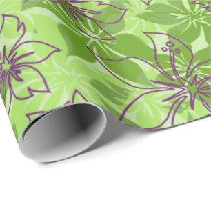 Olowalu Hibiscus Hawaiian Camo Cadeaupapier
