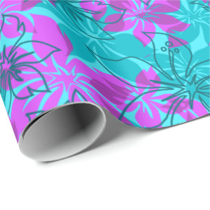 Olowalu Hibiscus Hawaiian Camo Cadeaupapier
