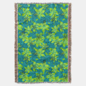 Olowalu Hibiscus Hawaiian Camo Throw Blankets Deken (Voorkant Verticaal)