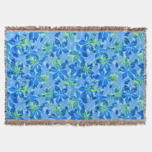 Olowalu Hibiscus Hawaiian Camo Throw Blankets Deken (Voorkant)