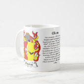 Olsen Familiecolat van de Mok van wapens (Voorkant links)