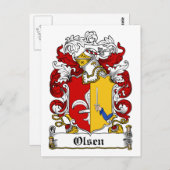 Olsen Family Crest Briefkaart (Voorkant / Achterkant)