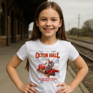 Olton Hall stoomtrein Engels Locomotief T-shirt