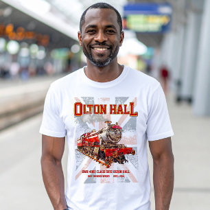 Olton Hall stoomtrein Engels Locomotief T-shirt