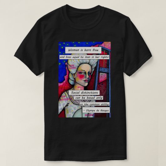 Olympe de Gouges Art Print T-shirt (Design voorkant)