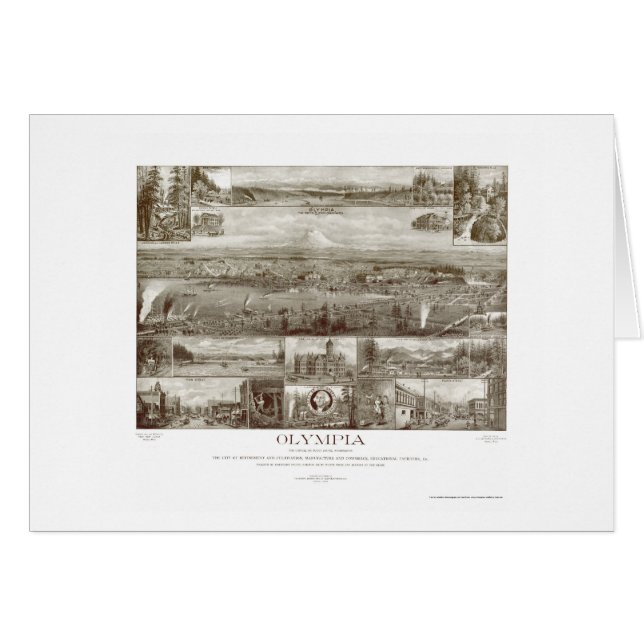 Olympia, carte panoramique de WA - 1903 (Devant horizontal)