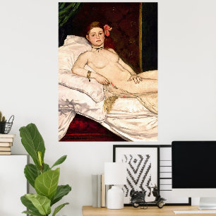 Olympia door Edouard Manet Poster