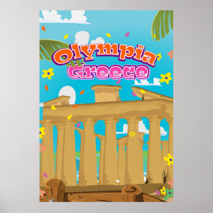 Olympia Greece reisposter. Poster