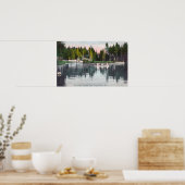 Olympia Park Uitzicht van de Pond, Rowboot Scene Poster (Keuken)