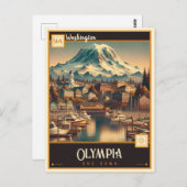 Olympia, Washington| Carte postale Vintage (Devant / Derrière)