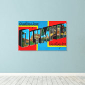 Olympia, Washington - Grote Letter Scenes 2 Canvas Afdruk (Insitu (Houten vloer))