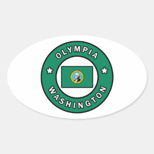 Olympia Washington Ovale Sticker