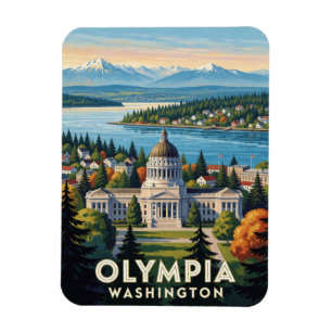 Olympia Washington Pacific Northwest Scène Magneet