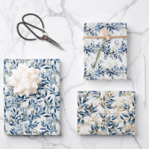 Olympian Olive Branches Boho 3D Design Inpakpapier Vel