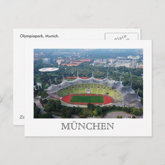 Olympiapark, Munich Carte postale (Devant / Derrière)