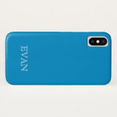 OLYMPIC BLUE Solid Arrière - plan iPhone X Coque (Dos (Horizontal))