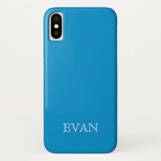OLYMPIC BLUE Solid Arrière - plan iPhone X Coque
