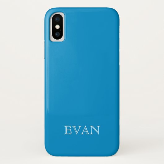 OLYMPIC BLUE Solid Arrière - plan iPhone X Coque (Dos)