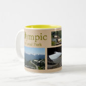 Olympic N.P. Collage Tweekleurige Koffiemok (Voorkant links)
