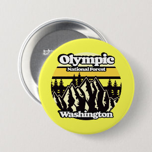 Olympic National Forest, Washington Ronde Button 7,6 Cm