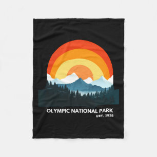 Olympic National Park Opgericht in 1938 Wa Staat T Fleece Deken