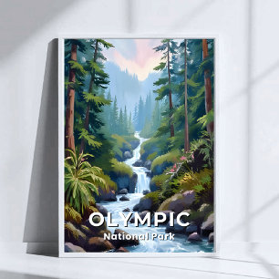 Olympic National Park Reisgids Washington Poster