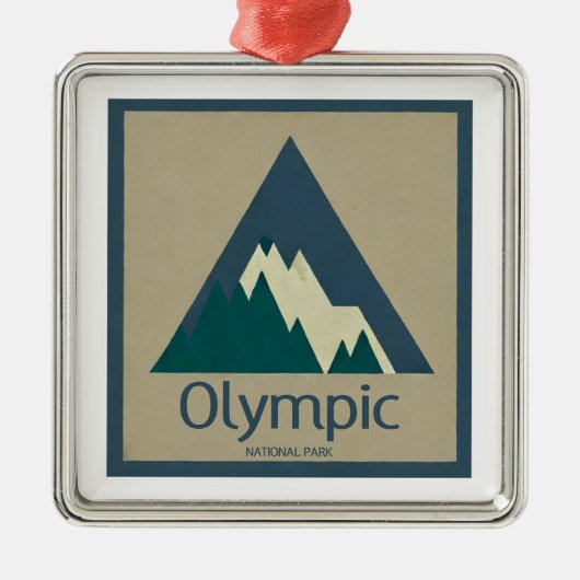 Olympic National Park Rustic Metalen Ornament (Voorkant)