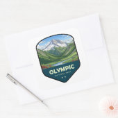 Olympic National Park Shield Vierkante Sticker (Envelop)