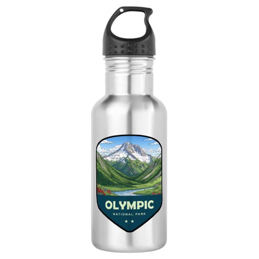 Olympic National Park Shield Waterfles (Voorkant)