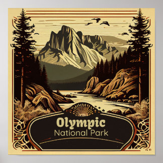 Olympic National Park Square Poster