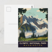 Olympic National Park, WA, Reizen Briefkaart (Voorkant / Achterkant)