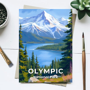 Olympic National Park Washington Reis Schilderij Briefkaart
