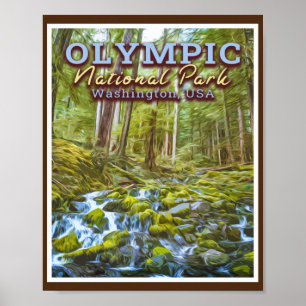 OLYMPIC NATIONAL PARK - WASHINGTON VERENIGDE STATE POSTER