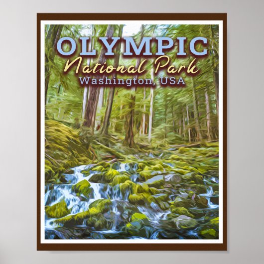 OLYMPIC NATIONAL PARK - WASHINGTON VERENIGDE STATE POSTER (Voorkant)