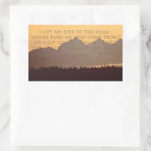 Olympisch gebergte met psalm 121:1-2 sticker (Tas)