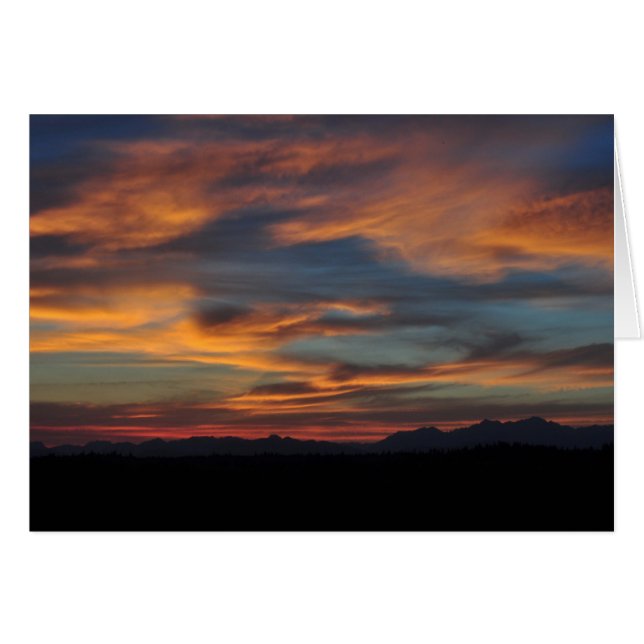 Olympisch gebergte op Sunset (Voorkant Horizontaal)