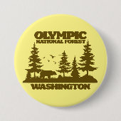 Olympisch Nationaal Bos Ronde Button 7,6 Cm (Voorkant)